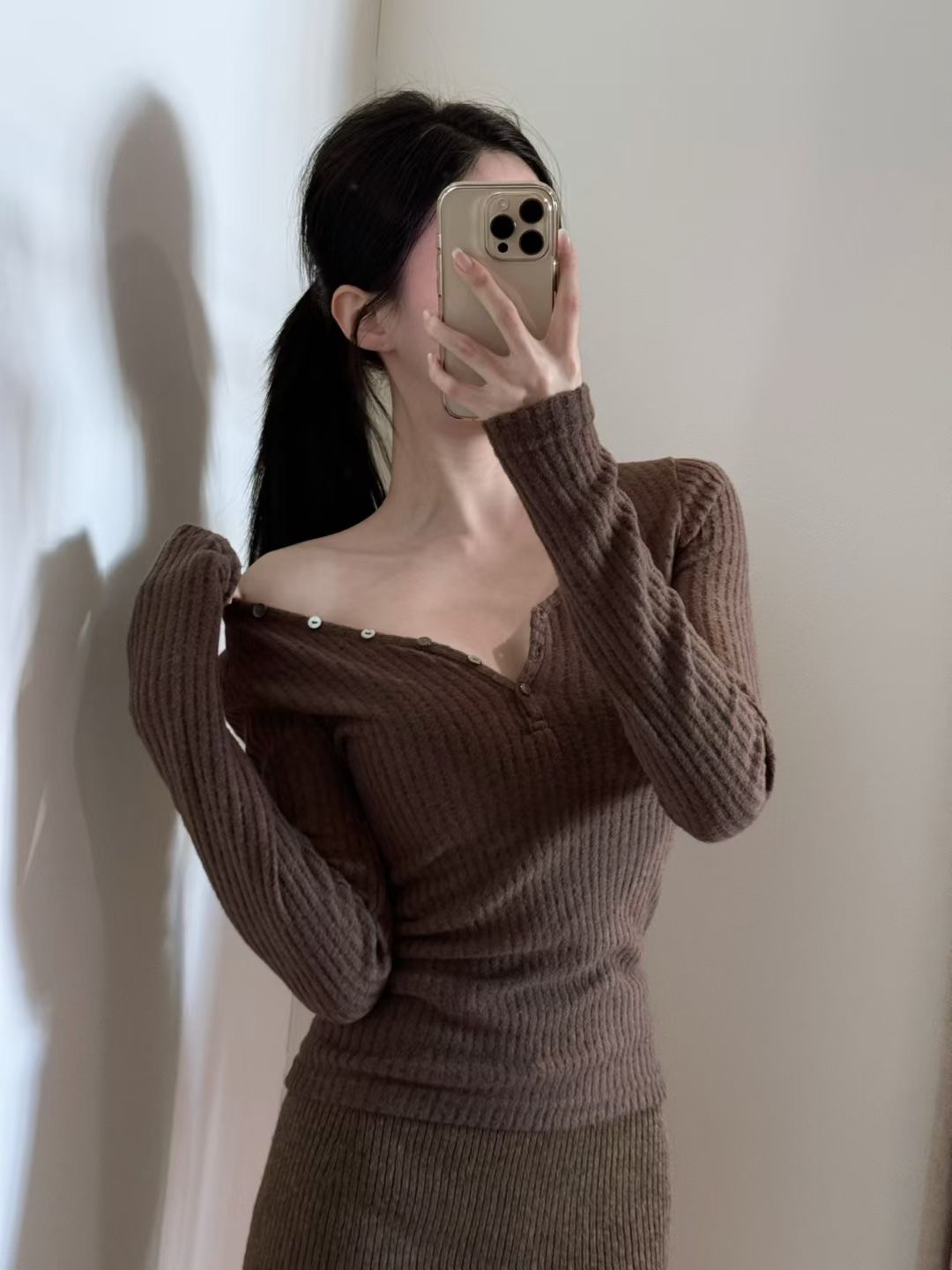 BOUND東大門㊣代購女裝新款時尚職業休閑真品人氣25秋冬長袖T恤BOUND長袖T恤圖色3