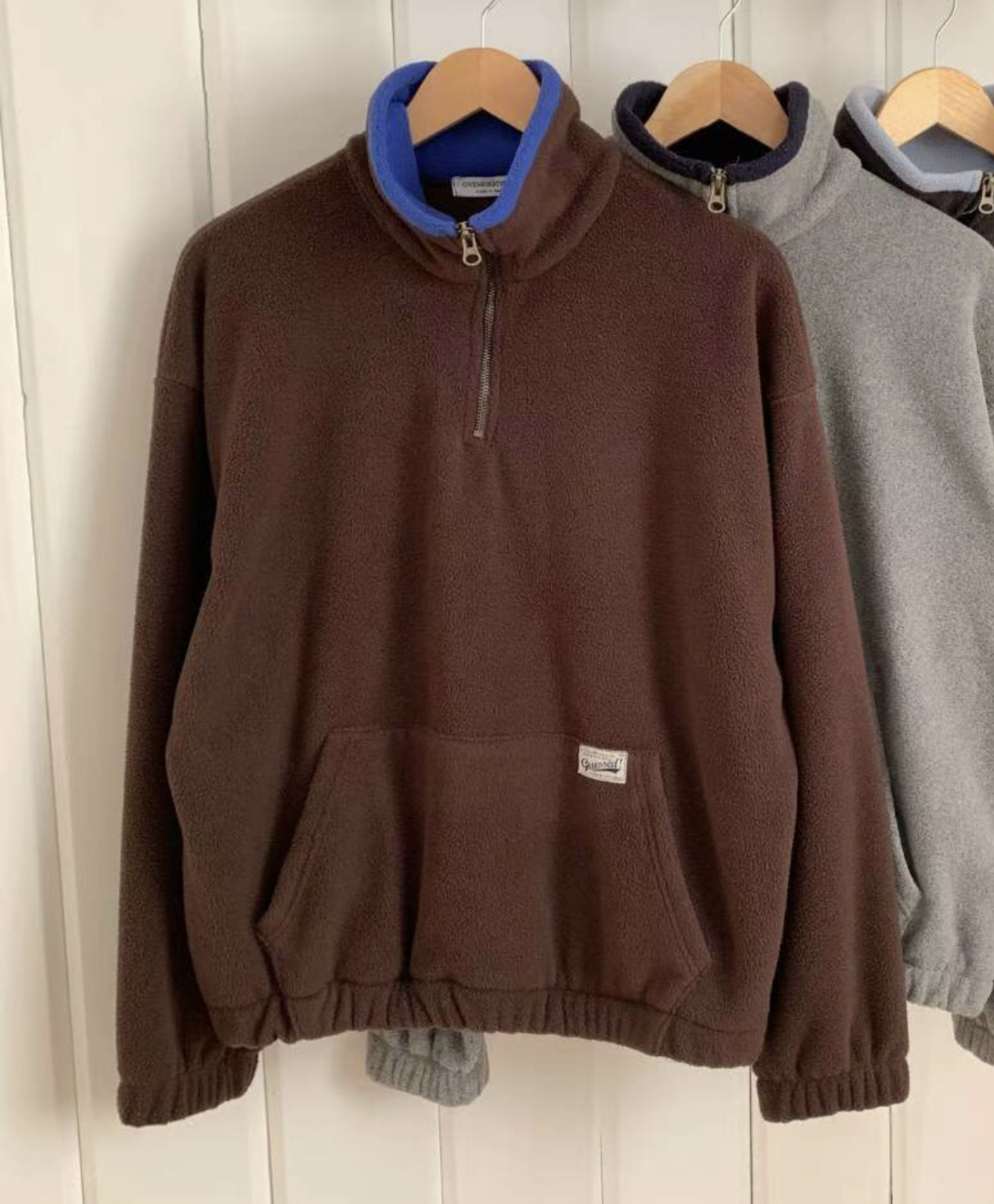 ONEMORETHING韓國直郵㊣女裝新品人氣休閑職業衛衣抓絨拉鏈ONEMORETHING衛衣圖色1