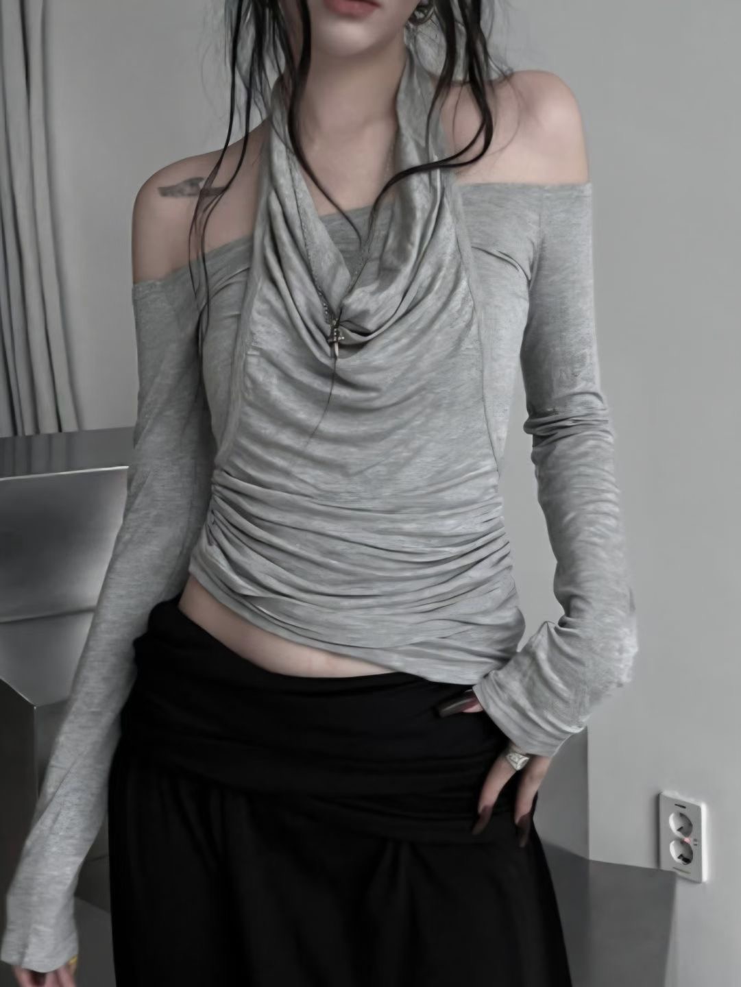 MEILLEUR東大門㊣實拍女士新款25秋冬推薦時尚職業人氣長袖T恤MEILLEUR長袖T恤圖色3