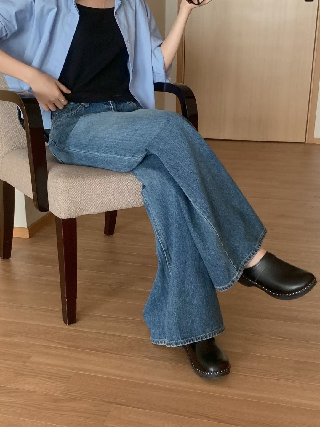 INDIGO-인디고-T韓國代購㊣女士新款推薦25秋冬時尚牛仔褲INDIGO牛仔褲