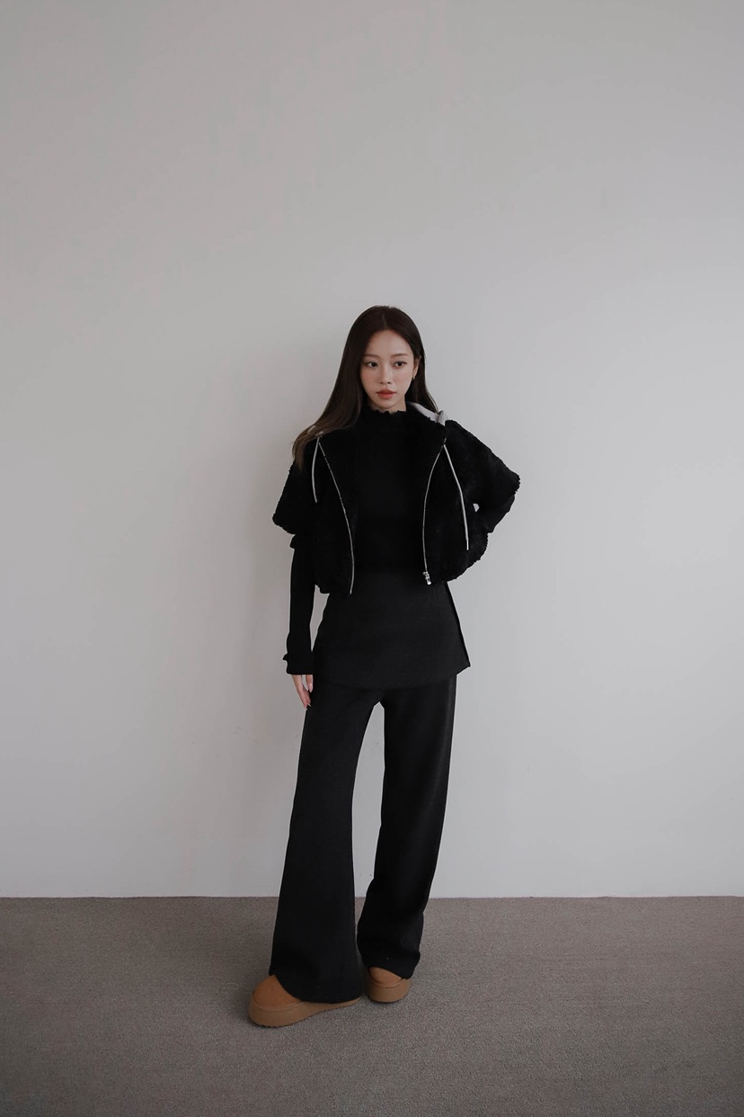 SLIT東大門㊣直郵女士新品推薦人氣職業熱賣25秋冬裙褲紐扣SLIT裙褲