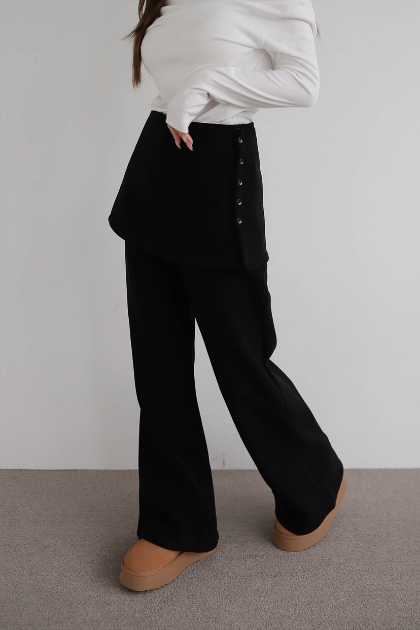 SLIT東大門㊣直郵女士新品推薦人氣職業熱賣25秋冬裙褲紐扣SLIT裙褲