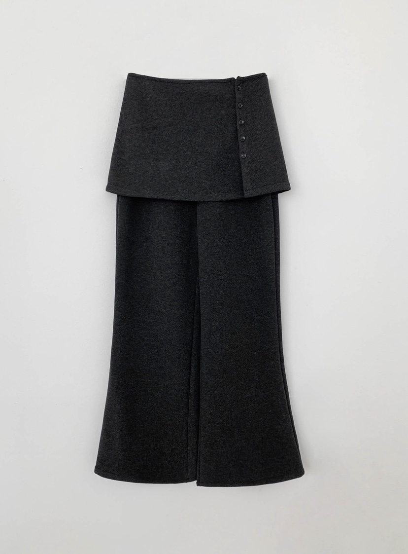 SLIT東大門㊣直郵女士新品推薦人氣職業熱賣25秋冬裙褲紐扣SLIT裙褲圖色1