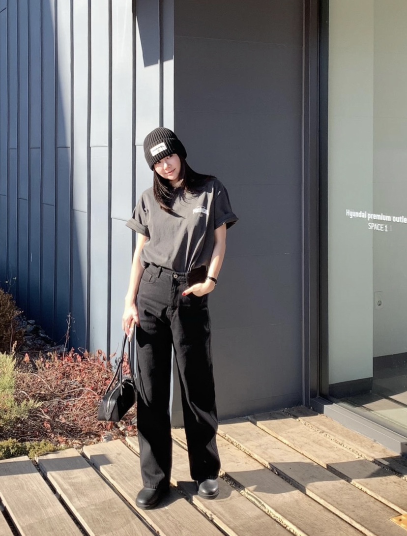 COURGETTE韓國直郵㊣女士新品人氣25秋冬推薦職業休閑牛仔褲COURGETTE牛仔褲