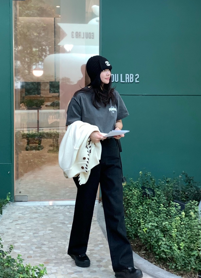 COURGETTE韓國直郵㊣女士新品人氣25秋冬推薦職業休閑牛仔褲COURGETTE牛仔褲