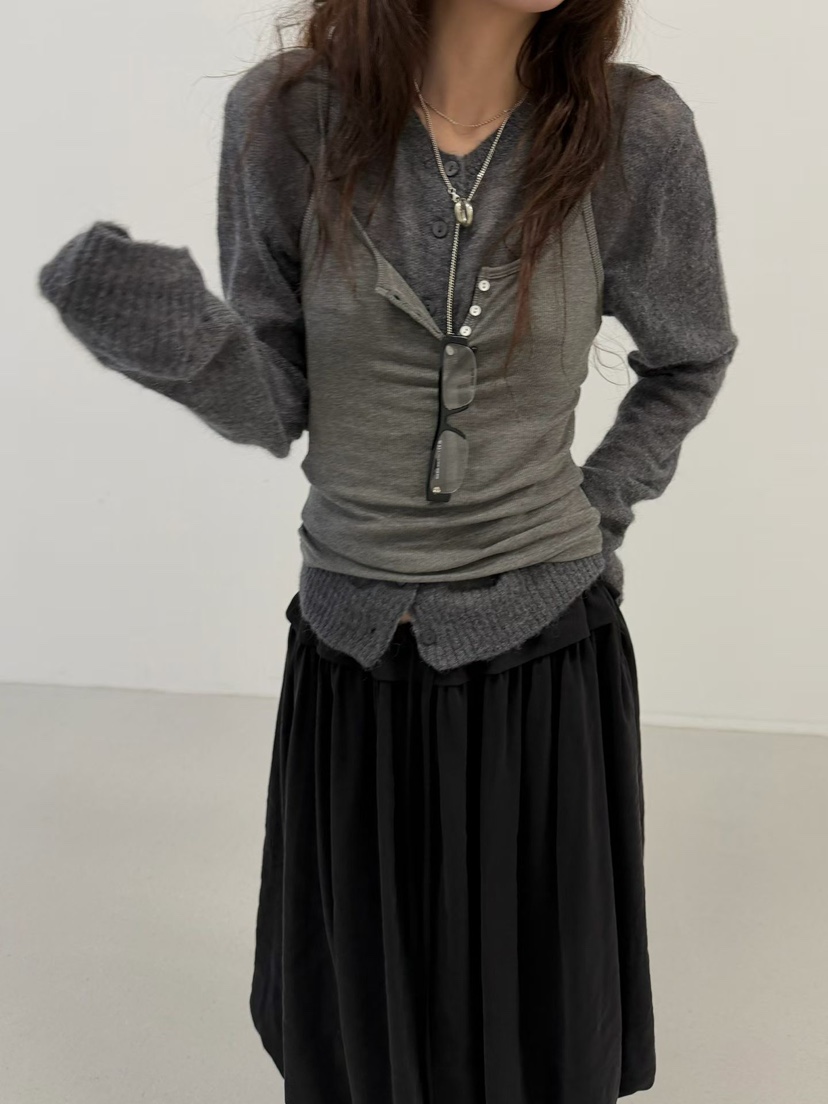 MINIMUZE東大門㊣代購女裝新款推薦熱賣休閑25秋冬人氣長袖T恤MINIMUZE長袖T恤