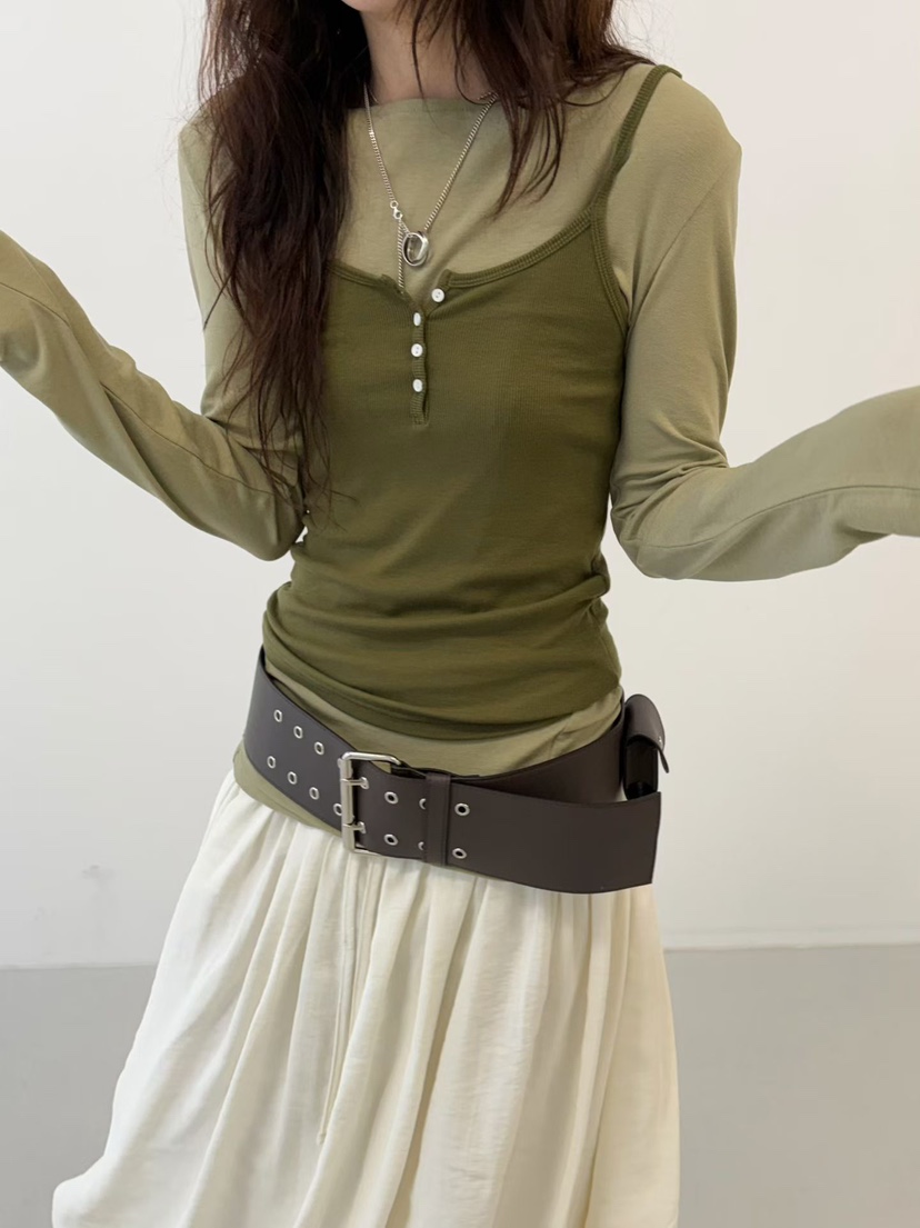 MINIMUZE東大門㊣代購女裝新款推薦熱賣休閑25秋冬人氣長袖T恤MINIMUZE長袖T恤