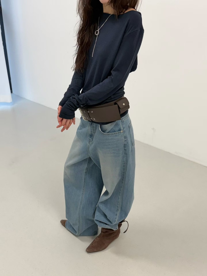 MINIMUZE東大門㊣代購女裝新款推薦熱賣休閑25秋冬人氣長袖T恤MINIMUZE長袖T恤