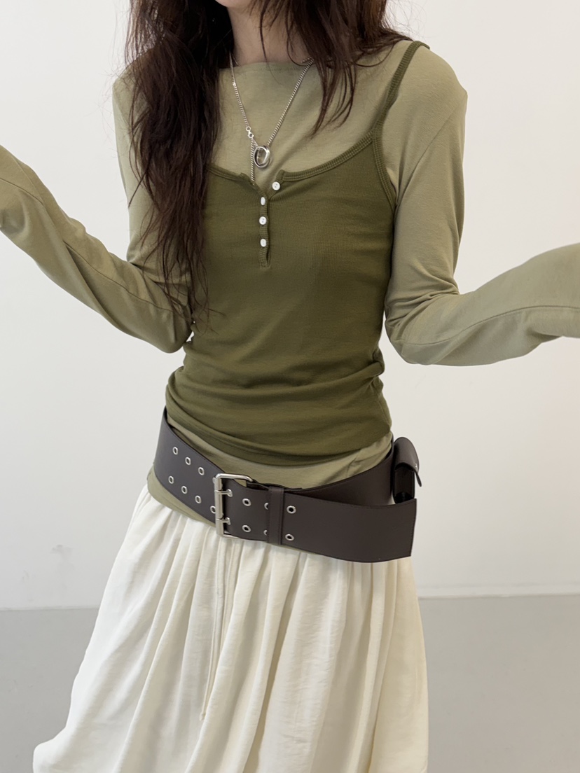 MINIMUZE東大門㊣代購女裝新款推薦熱賣休閑25秋冬人氣長袖T恤MINIMUZE長袖T恤