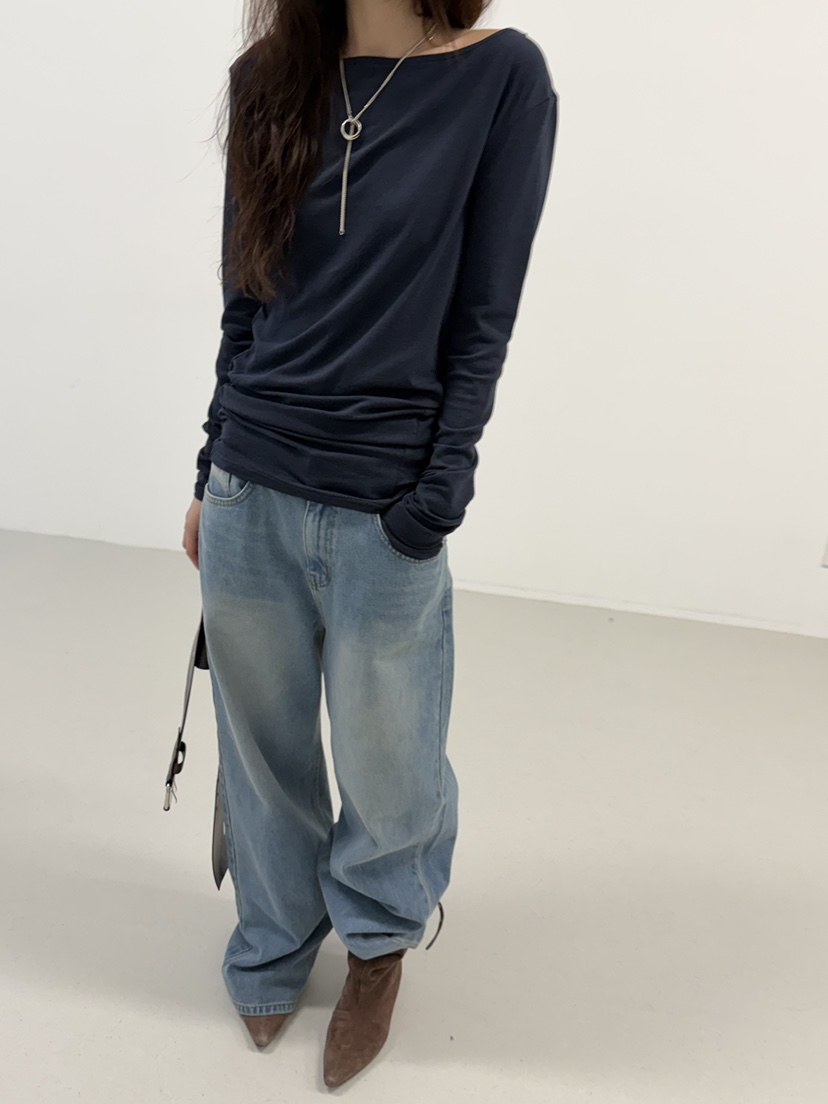 MINIMUZE東大門㊣代購女裝新款推薦熱賣休閑25秋冬人氣長袖T恤MINIMUZE長袖T恤