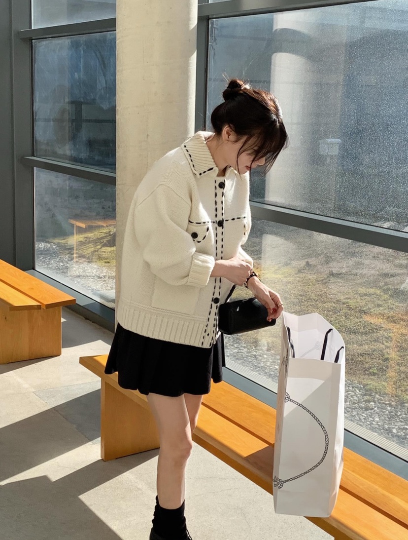 COURGETTE東大門㊣實拍女士新品職業真品25秋冬休閑推薦針織衫COURGETTE針織衫