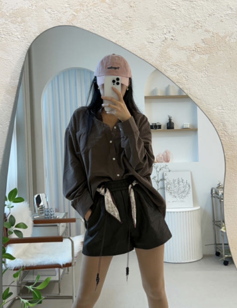 PAIRING東大門㊣直郵女裝新品推薦熱賣真品休閑襯衫蕾絲衫麂皮PAIRING襯衫/蕾絲衫