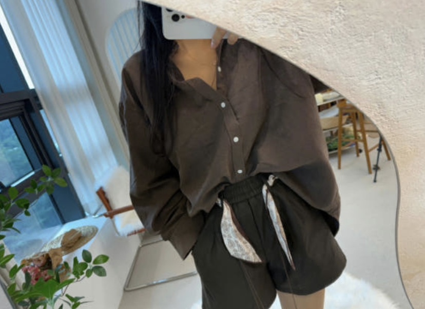 PAIRING東大門㊣直郵女裝新品推薦熱賣真品休閑襯衫蕾絲衫麂皮PAIRING襯衫/蕾絲衫