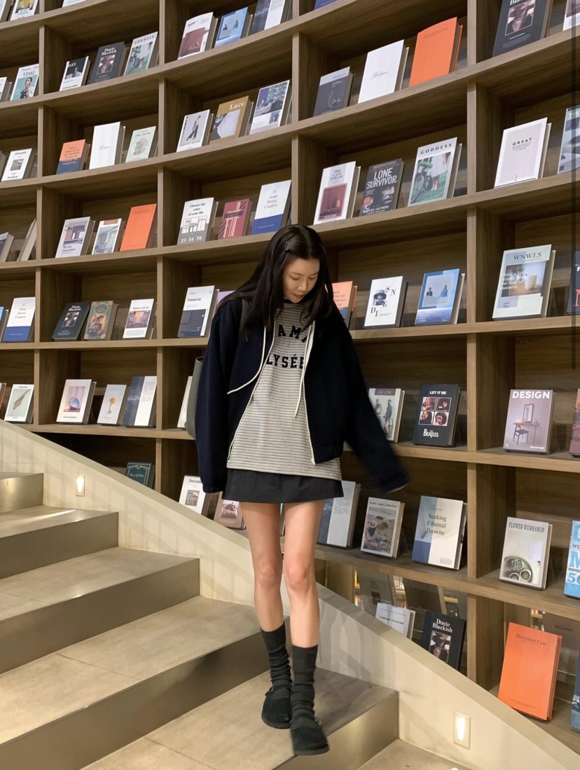 COURGETTE東大門㊣代購女士新品熱賣推薦25秋冬職業夾克拉鏈COURGETTE夾克