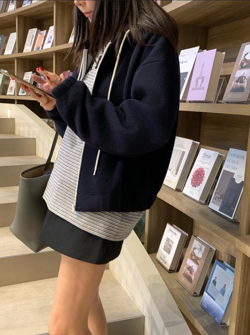 COURGETTE東大門㊣代購女士新品熱賣推薦25秋冬職業夾克拉鏈COURGETTE夾克