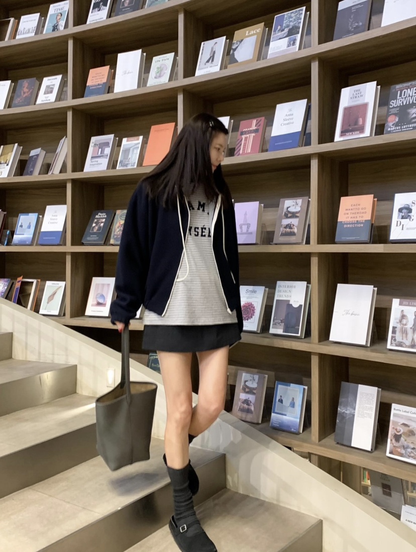 COURGETTE東大門㊣代購女士新品熱賣推薦25秋冬職業夾克拉鏈COURGETTE夾克