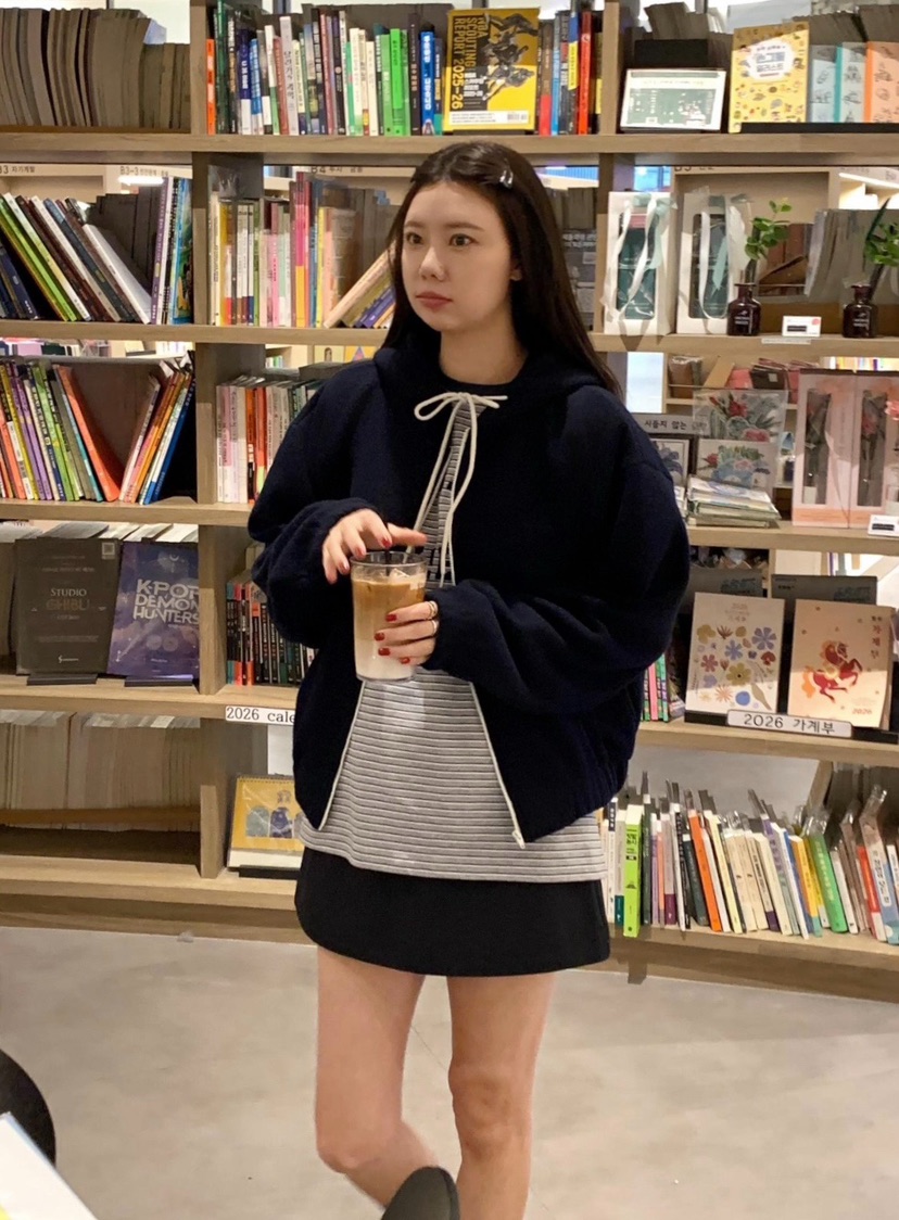 COURGETTE東大門㊣代購女士新品熱賣推薦25秋冬職業夾克拉鏈COURGETTE夾克