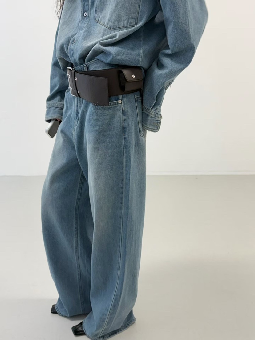 MINIMUZE韓國直郵㊣女士新品休閑推薦時尚25秋冬真品牛仔褲MINIMUZE牛仔褲