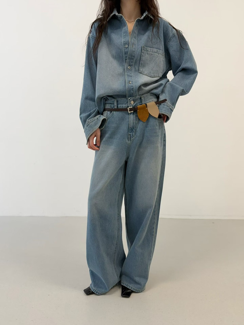 MINIMUZE韓國直郵㊣女士新品休閑推薦時尚25秋冬真品牛仔褲MINIMUZE牛仔褲