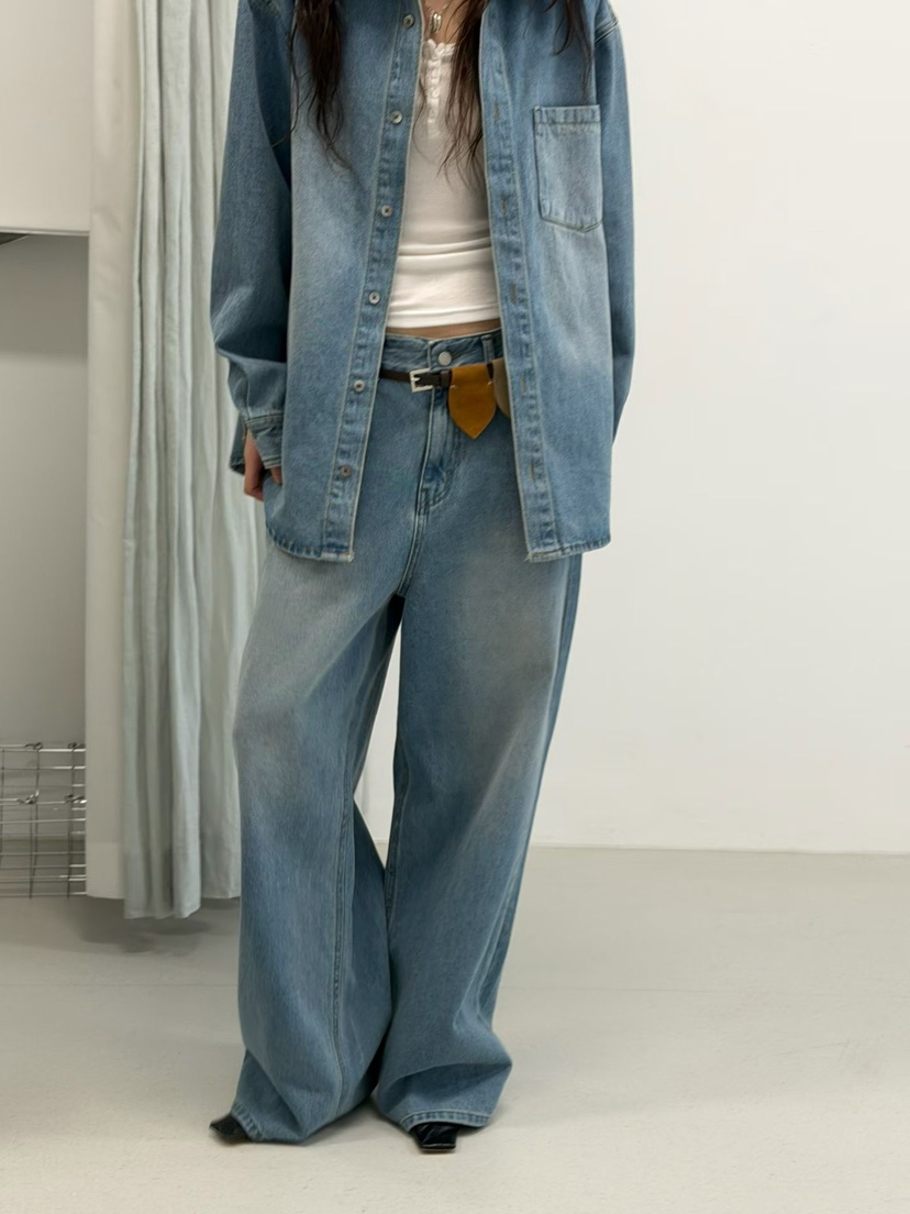 MINIMUZE韓國直郵㊣女士新品休閑推薦時尚25秋冬真品牛仔褲MINIMUZE牛仔褲