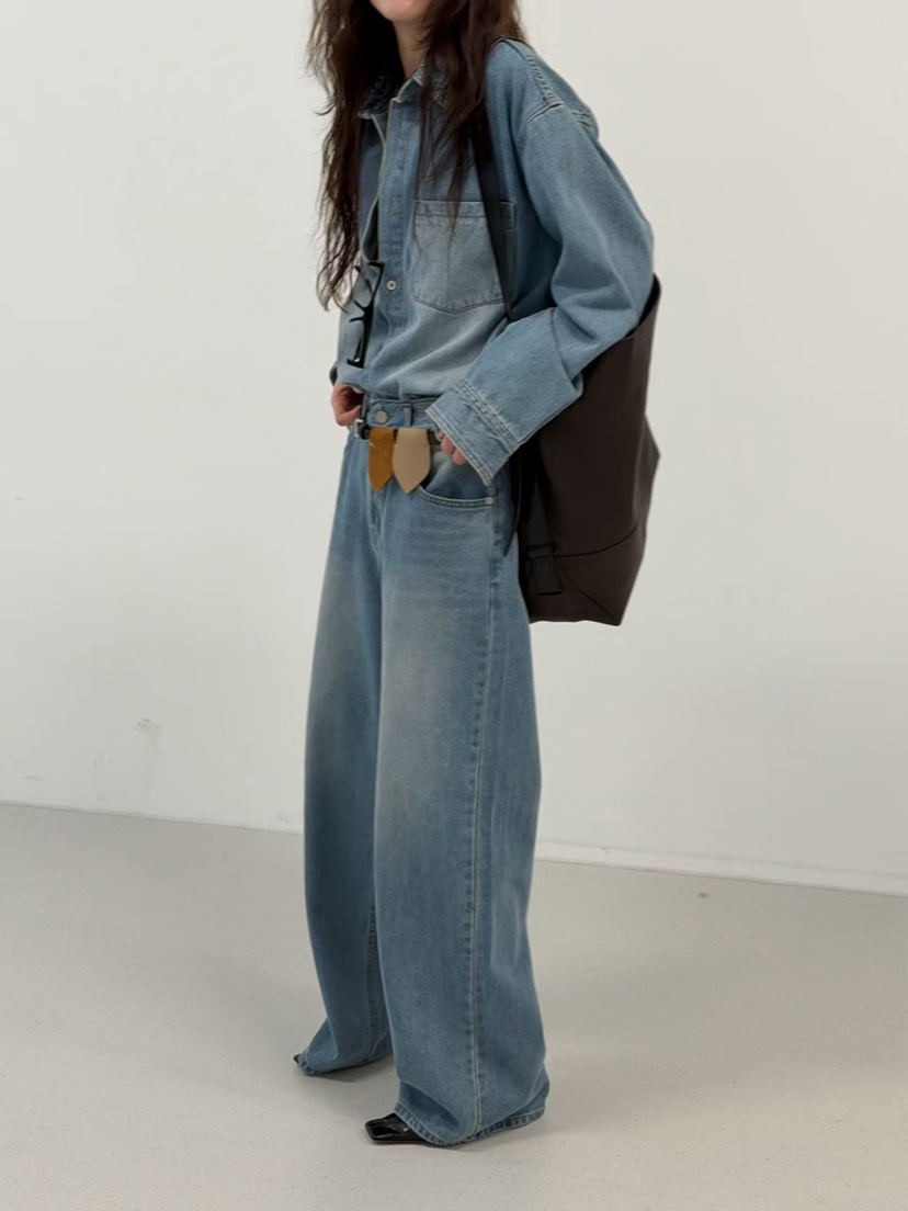 MINIMUZE韓國直郵㊣女士新品休閑推薦時尚25秋冬真品牛仔褲MINIMUZE牛仔褲