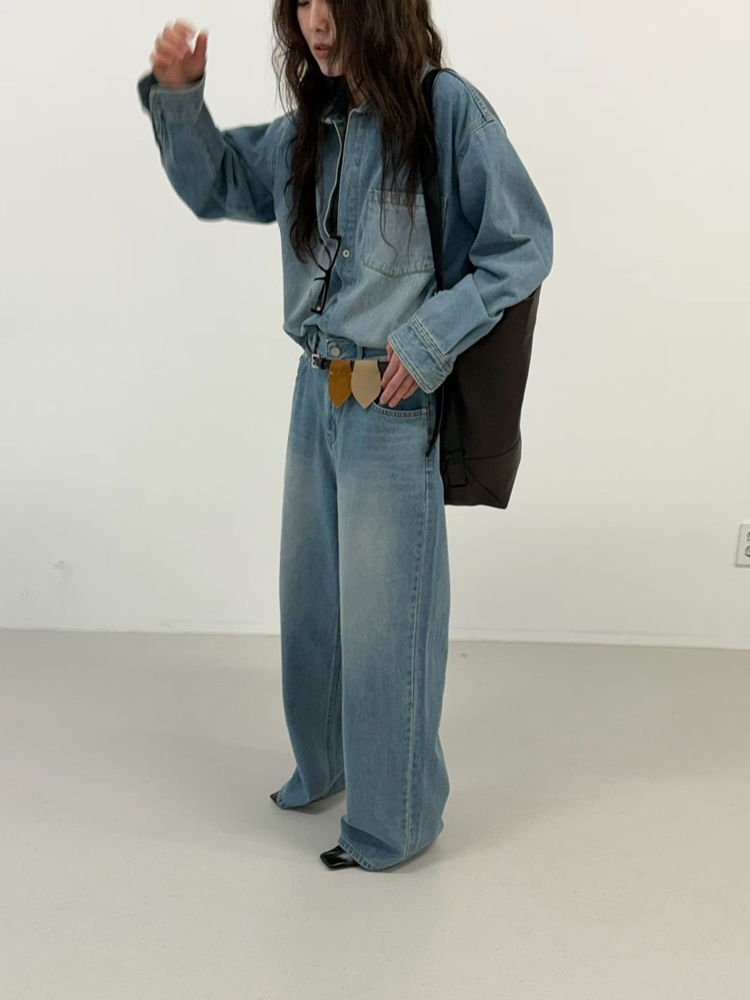 MINIMUZE韓國直郵㊣女士新品休閑推薦時尚25秋冬真品牛仔褲MINIMUZE牛仔褲