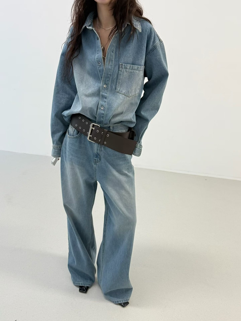 MINIMUZE韓國直郵㊣女士新品休閑推薦時尚25秋冬真品牛仔褲MINIMUZE牛仔褲