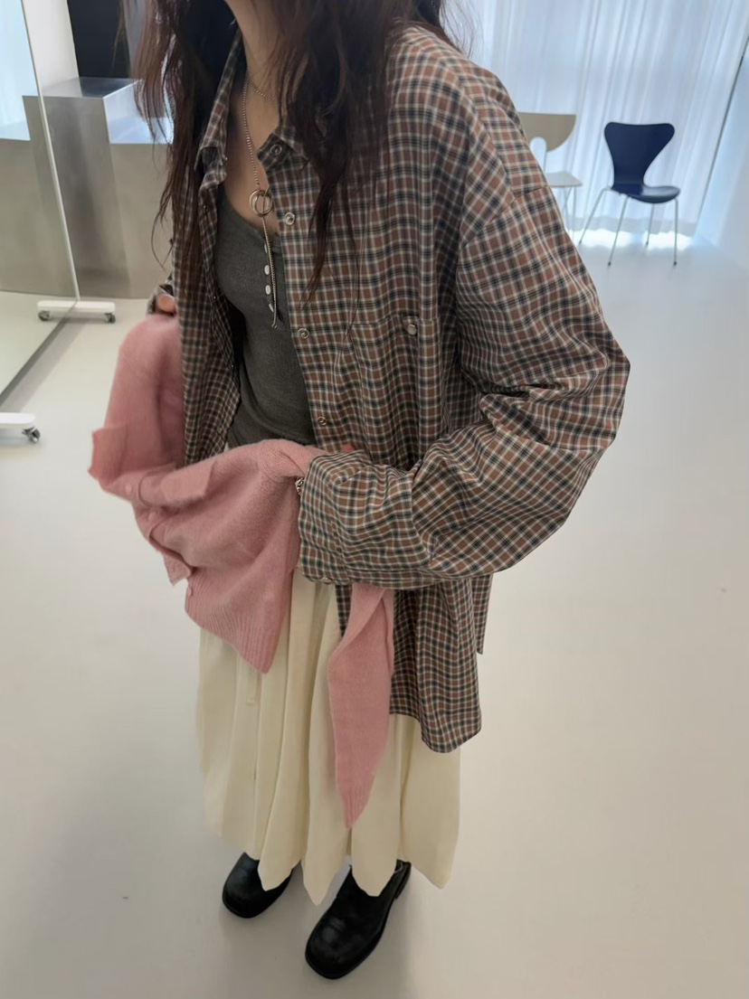 MINIMUZE韓國代購㊣女裝新品休閑人氣時尚推薦25秋冬襯衫蕾絲衫MINIMUZE襯衫/蕾絲衫