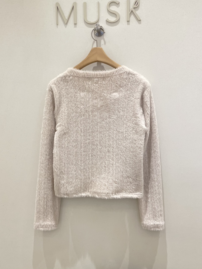 MUSK東大門㊣代購女裝新款熱賣休閑真品25秋冬針織衫貂皮開衫MUSK針織衫