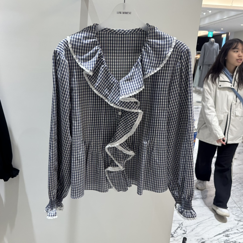 LOW MOMENT東大門㊣直郵女士新品真品時尚休閑襯衫蕾絲衫春款LOW MOMENT襯衫/蕾絲衫圖色1