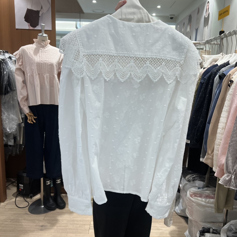 OGI東大門㊣直郵女裝新款時尚熱賣25秋冬推薦襯衫蕾絲衫春款FLat OGI襯衫/蕾絲衫