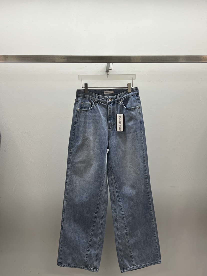 WEARABLE-L韓國代購㊣女士新款推薦真品休閑熱賣牛仔褲春款WEARABLE牛仔褲圖色1