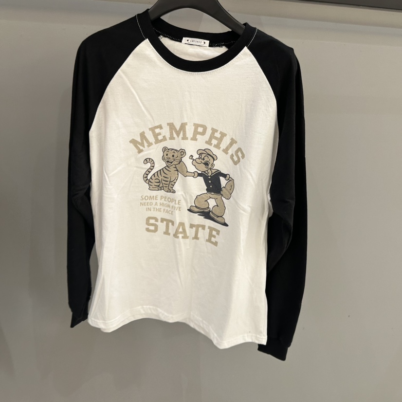 CREDITO東大門㊣直郵女裝新款休閑職業推薦人氣長袖T恤春款CREDITO長袖T恤圖色1