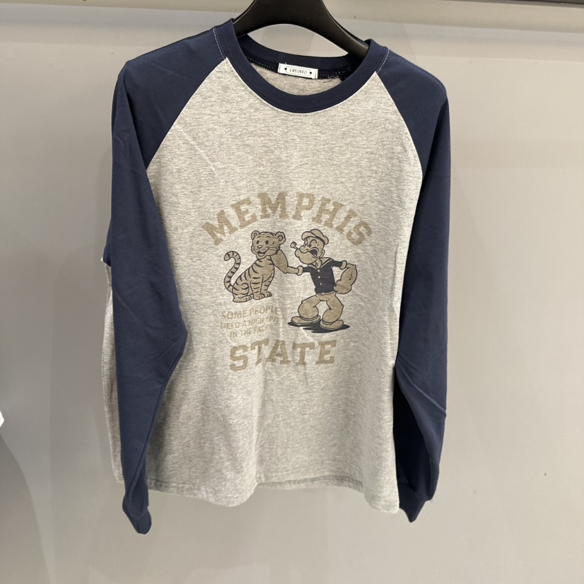 CREDITO東大門㊣直郵女裝新款休閑職業推薦人氣長袖T恤春款CREDITO長袖T恤圖色2