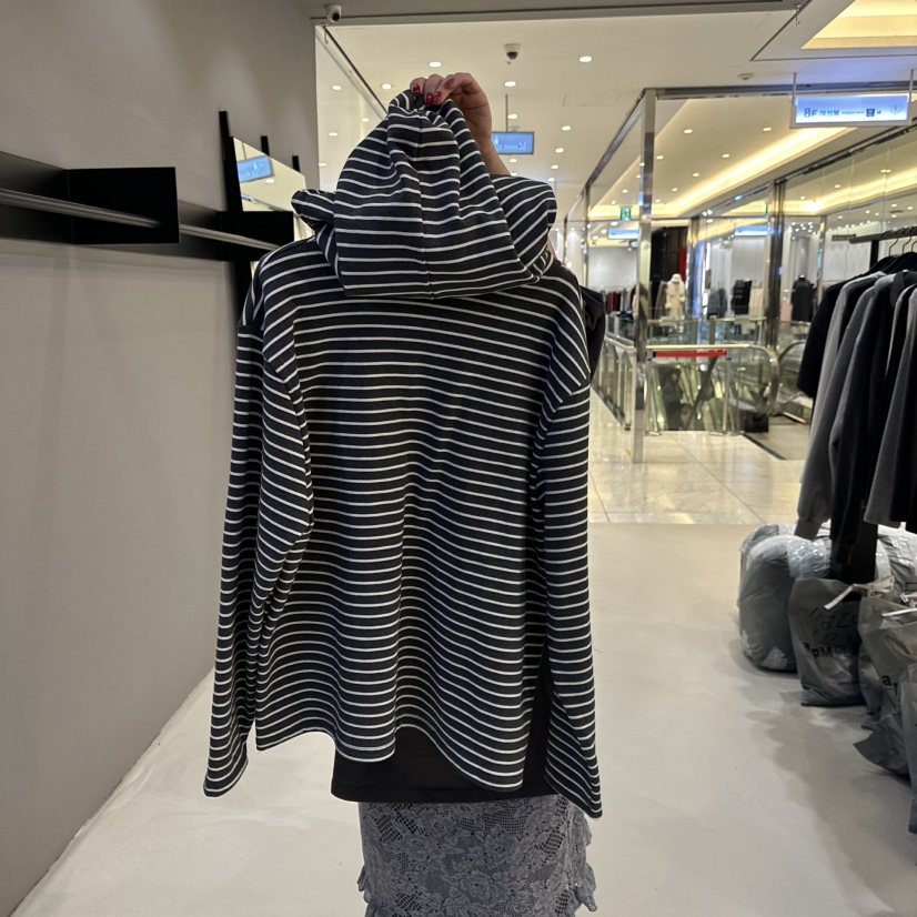 CREDITO東大門㊣實拍女裝新品休閑真品職業長袖T恤連帽衫春款CREDITO長袖T恤