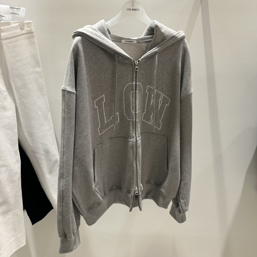 LOW MOMENT韓國直郵㊣女士新品真品25秋冬職業夾克拉鏈春款LOW MOMENT夾克圖色1