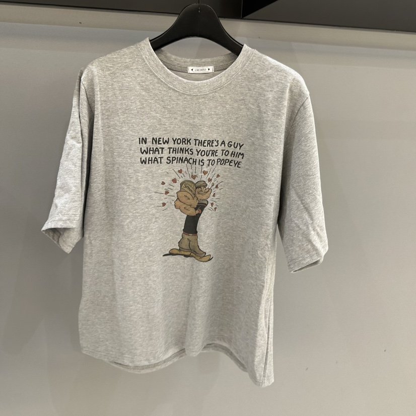 CREDITO韓國代購㊣女裝新款推薦真品熱賣休閑T恤大力水手春款CREDITOT恤圖色2