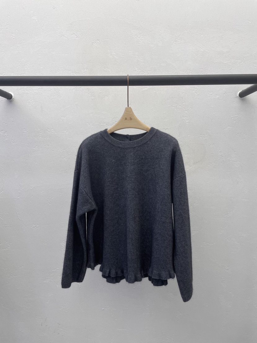 AUTUMN BEIGE-Q東大門㊣實拍女裝新品熱賣人氣職業毛衣褶裥A.b/AUTUMN BEIGE毛衣圖色2