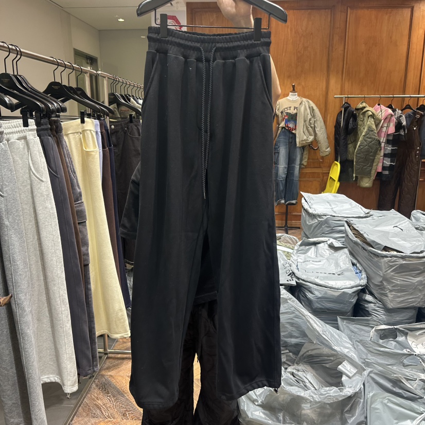 GARMENT-P東大門㊣代購女裝新品熱賣真品時尚休閑褲加絨春款GARMENT休閑褲圖色2黑色