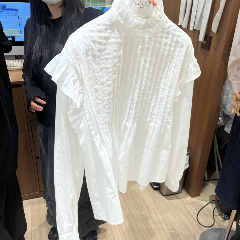 OGI東大門㊣代購女裝新品休閑推薦職業熱賣時尚襯衫蕾絲衫春款FLat OGI襯衫/蕾絲衫圖色1