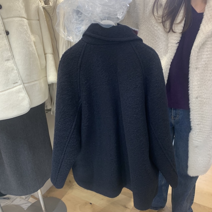 FLAT東大門㊣代購女士新款職業25秋冬推薦中長款大衣羊駝毛FLAT中長款大衣