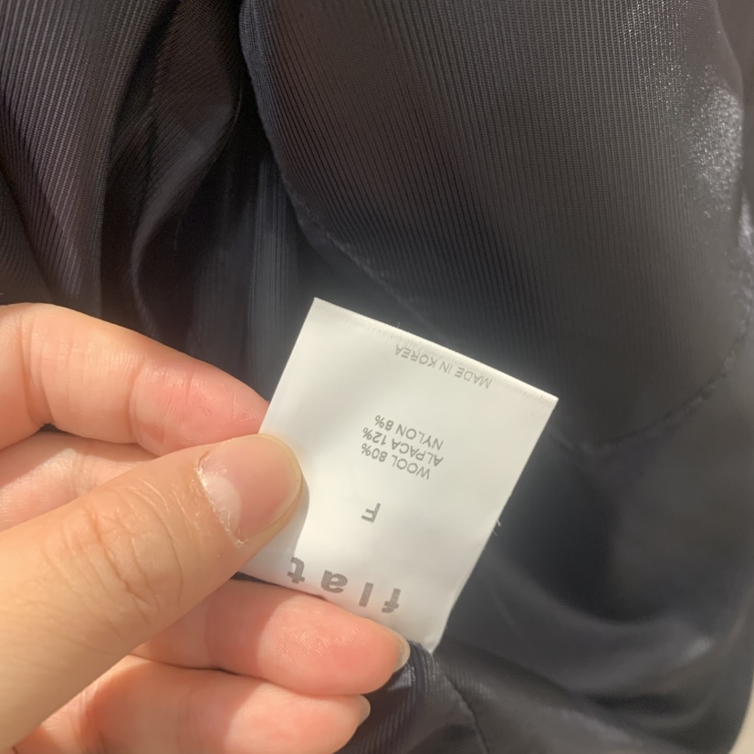 FLAT東大門㊣代購女士新款職業25秋冬推薦中長款大衣羊駝毛FLAT中長款大衣