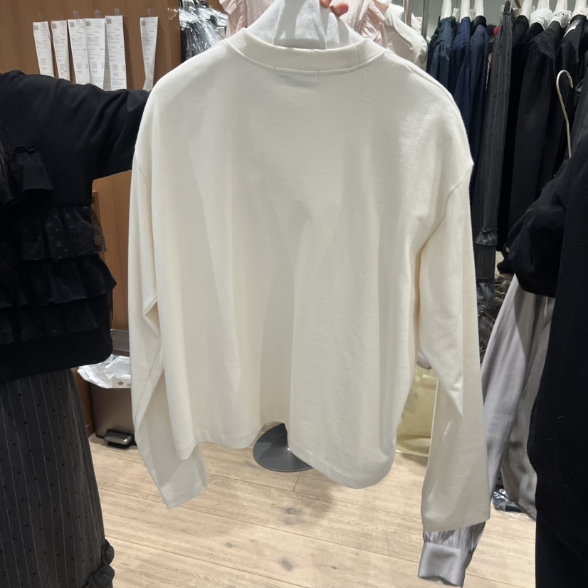 OGI東大門㊣實拍女士新款25秋冬熱賣職業休閑長袖T恤春款褶皺FLat OGI長袖T恤