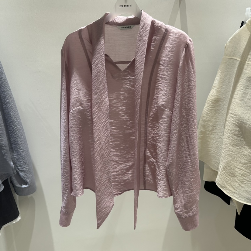 LOW MOMENT東大門㊣代購女士新款時尚推薦休閑襯衫蕾絲衫春款LOW MOMENT襯衫/蕾絲衫圖色2