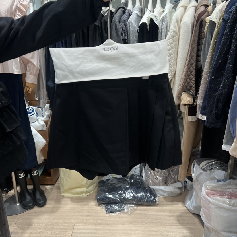 OGI韓國直郵㊣女士新品時尚熱賣25秋冬職業真品裙褲春款褶皺FLat OGI裙褲圖色2