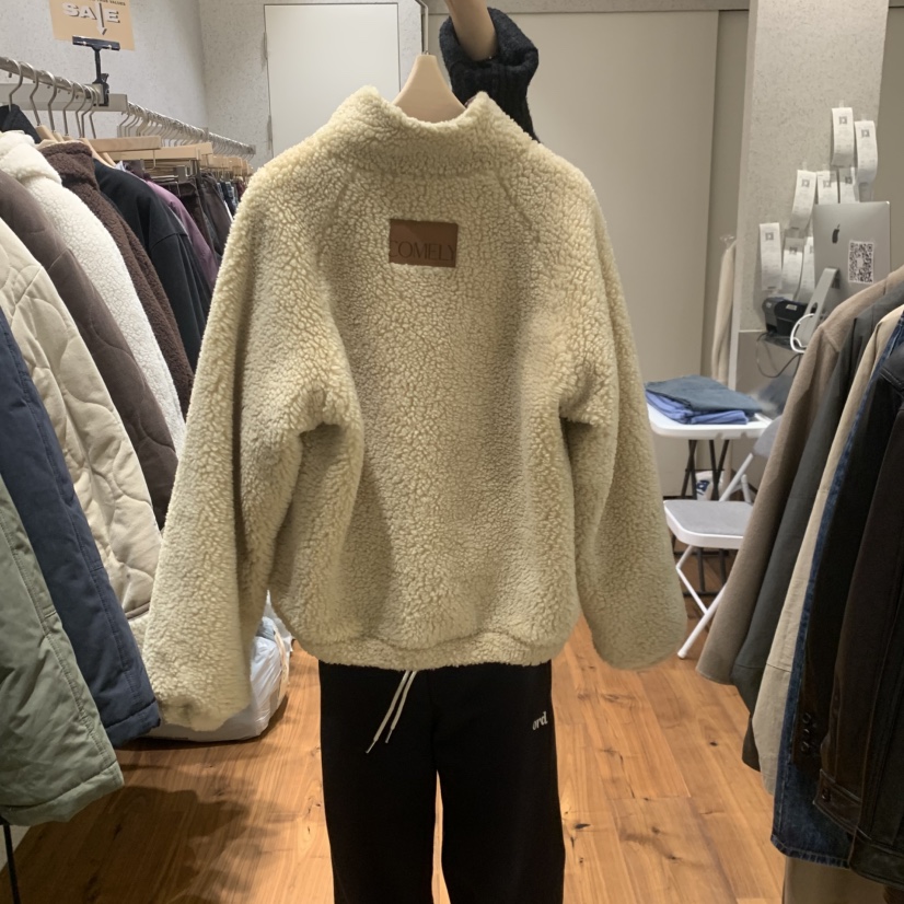 COMELY韓國代購㊣女裝新款休閑職業人氣推薦真品衛衣抓絨高領COMELY衛衣
