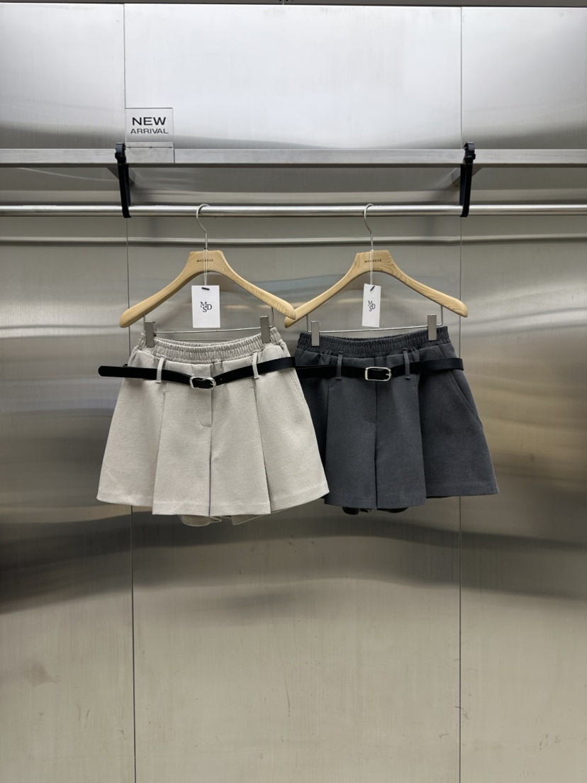 MYDRESS韓國代購㊣女裝新品人氣真品時尚職業短褲含腰帶春款MYDRESS短褲