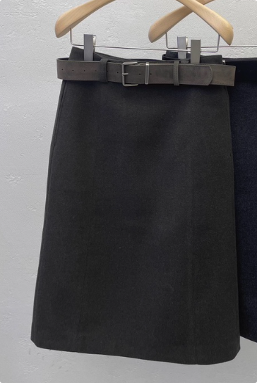 AUTUMN BEIGE-Q東大門㊣直郵女裝新款真品半身裙中短裙包含腰帶套裝A.b/AUTUMN BEIGE半身裙/中短裙圖色2