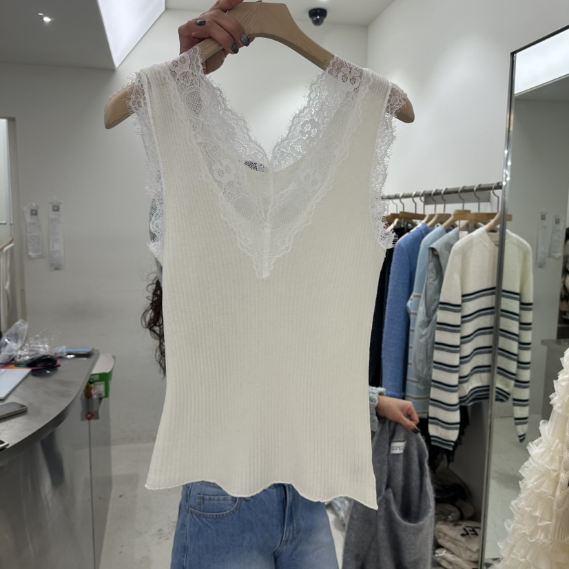 REPELLER東大門㊣直郵女裝新品人氣時尚職業吊帶背心春款蕾絲REPELLER吊帶/背心圖色1