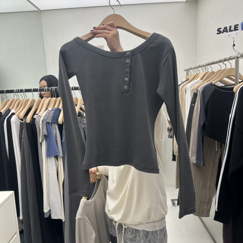 CHAV東大門㊣直郵女裝新品推薦時尚25秋冬真品休閑長袖T恤春款CHAV長袖T恤圖色2